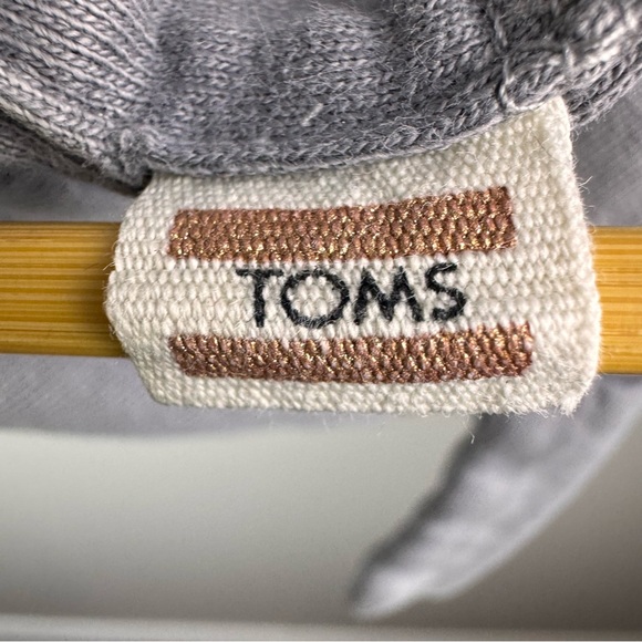 TOMS Women's Large ZIP-UP HOODIE Gray 100% Cotton Longer Length - Picture 6 of 12